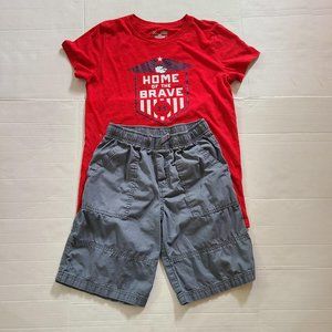 Lot of 2 Pieces Boys Under Armour T-shirt & Circo Bermuda Shorts